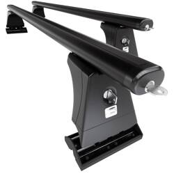 Aluminium dakdrager voor Fiat Scudo Stationwagen (1997-2006) - zwart Imperiaal - Amos - β-103 - Aero - bevestigingspunten