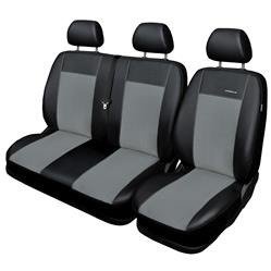 Op maat gemaakte hoezen voor Ford Transit Custom Bestelwagen (2012-....) alleen de voorstoelen - pasvorm autostoelhoezen - autostoelbeschermer set - Auto-Dekor - Premium - grijs