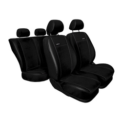 Op maat gemaakte hoezen voor Mazda 3 III Hatchback, Sedan (2013-2018) - pasvorm autostoelhoezen - autostoelbeschermer set - Auto-Dekor - Premium - zwart