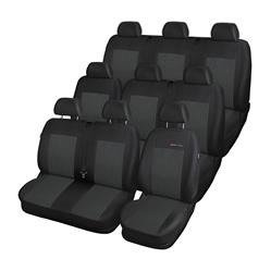 Op maat gemaakte hoezen voor Opel Vivaro Bestelwagen (2001-2014) 9 zitplaatsen - pasvorm autostoelhoezen - autostoelbeschermer set - Auto-Dekor - Elegance - P-1