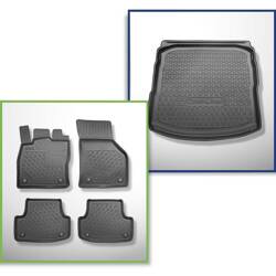 Set: TPE automatten + kofferbakmat voor Audi A3 8V Limousine (09.2013-03.2020) - Aristar - Cool liner