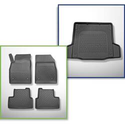 Set: TPE automatten + kofferbakmat voor Chevrolet Cruze Sedan (2011-2016) - Aristar - Cool liner - met reparatieset