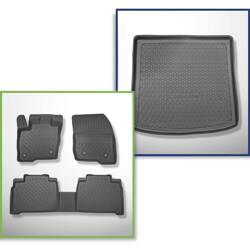 Set: TPE automatten + kofferbakmat voor Ford Galaxy III MPV (09.2015-....) - Aristar - Cool liner - 7 zitplaatsen; derde rij verlaagd