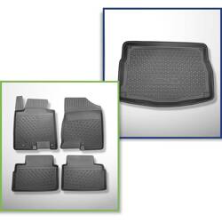 Set: TPE automatten + kofferbakmat voor Hyundai i30 II Hatchback (02.2012-01.2017) - Aristar - Cool liner - bovenste bagageruimte (met opbergruimte)