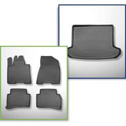 Set: TPE automatten + kofferbakmat voor Kia Sportage IV SUV (01.2016-12.2021) - Aristar - Cool liner