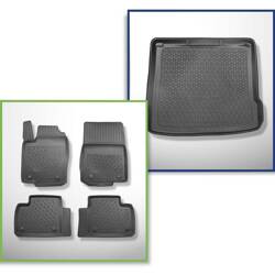 Set: TPE automatten + kofferbakmat voor Mercedes-Benz M Klas W166 SUV (11.2011-05.2015) - Aristar - Cool liner