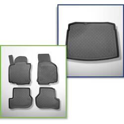 Set: TPE automatten + kofferbakmat voor Volkswagen Golf V Hatchback (10.2003-2008) - Aristar - Guardliner - met tijdelijk reservewiel of reparatieset