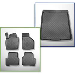 Set: TPE automatten + kofferbakmat voor Volkswagen Passat B7 Sedan (09.2010-11.2014) - Aristar - Guardliner