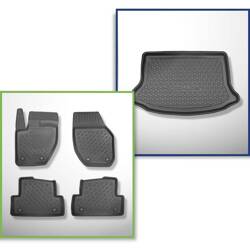 Set: TPE automatten + kofferbakmat voor Volvo V40 II Cross Country Hatchback (07.2012-07.2019) - Aristar - Cool liner - onderste bagageruimte; voor auto's zonder dubbele bodem in de bagageruimte