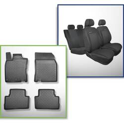 Set: TPE automatten + op maat gemaakte hoezen voor Nissan Qashqai II FL Crossover (2017-05.2021) - Elegance P-3