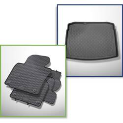 Set: rubberen automatten + koffeerbakmat voor Volkswagen Golf V Hatchback (10.2003-2008) - Guardliner - met tijdelijk reservewiel of reparatieset