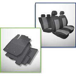 Set: rubberen automatten + op maat gemaakte hoezen voor Dacia Duster SUV (2010-2013) - Elegance - P-2