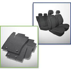 Set: rubberen automatten + op maat gemaakte hoezen voor Fiat Tipo Hatchback, Stationwagen (2016-....) - Elegance - P-1