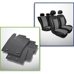 Set: rubberen automatten + op maat gemaakte hoezen voor Fiat Tipo Hatchback, Stationwagen (2016-....) - Premium