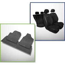 Set: rubberen automatten + op maat gemaakte hoezen voor Ford Galaxy I, II MPV (1995-2006) - Premium