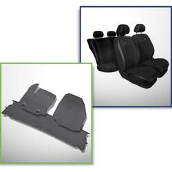 Set: rubberen automatten + op maat gemaakte hoezen voor Ford Galaxy III MPV (2006-2015) - Premium