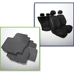 Set: rubberen automatten + op maat gemaakte hoezen voor Ford Mondeo IV Hatchback, Stationwagen, Sedan (2007-2014) - Premium