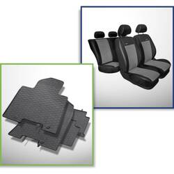 Set: rubberen automatten + op maat gemaakte hoezen voor Hyundai Tucson III SUV (2015-2020) - Premium