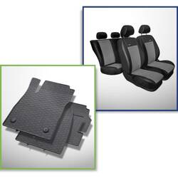 Set: rubberen automatten + op maat gemaakte hoezen voor Opel Mokka SUV (2012-2019) - Premium