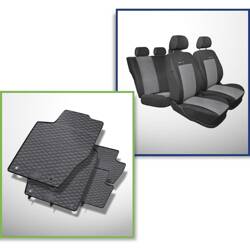 Set: rubberen automatten + op maat gemaakte hoezen voor Peugeot 307 Hatchback, Cabriolet, Sedan (2005-2008) - Elegance - P-2