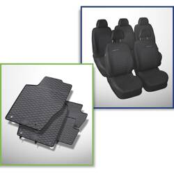 Set: rubberen automatten + op maat gemaakte hoezen voor Peugeot 307 I SW (2001-2005) - Elegance - P-4