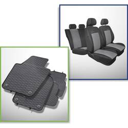 Set: rubberen automatten + op maat gemaakte hoezen voor Seat Ibiza IV 6J Hatchback, SportCoupé, Sportstourer (2008-2017) - Elegance - P-2