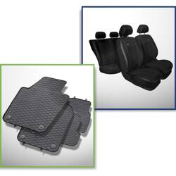 Set: rubberen automatten + op maat gemaakte hoezen voor Seat Ibiza IV 6J Hatchback, SportCoupé, Sportstourer (2008-2017) - Premium