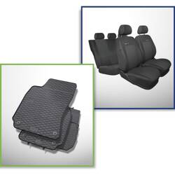 Set: rubberen automatten + op maat gemaakte hoezen voor Volkswagen Passat B5, B5 FL Sedan (1996-2005) - Elegance - P-3