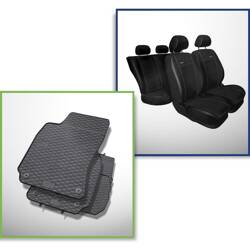 Set: rubberen automatten + op maat gemaakte hoezen voor Volkswagen Passat B5, B5 FL Variant (1996-2005) - Premium