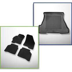 Set: velours automatten + kofferbakmatten voor Ford Mondeo II (1996-2000) 5 deuren - Standard