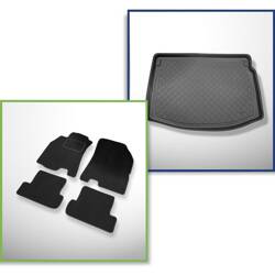 Set: velours automatten + kofferbakmatten voor Renault Megane III (11.2008-12.2015) 5 deuren - Guardliner