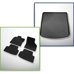 Set: velours automatten + kofferbakmatten voor Seat Leon III 5F (01.2014-03.2020) 5 deuren - Guardliner