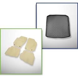 Set: velours automatten + kofferbakmatten voor Skoda Fabia I 6Y (2000-2007) 5 deuren - Guardliner