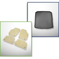 Set: velours automatten + kofferbakmatten voor Skoda Fabia II 5J (2007-12.2014) 5 deuren - Guardliner