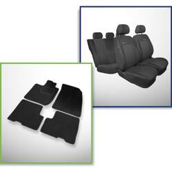 Set: velours automatten + op maat gemaakte autohoezen voor Dacia Duster II SUV (2018-....) – Elegance P-3