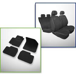 Set: velours automatten + op maat gemaakte autohoezen voor Fiat Sedici Crossover (2006-2014) – Elegance P-4