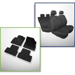 Set: velours automatten + op maat gemaakte autohoezen voor Opel Astra K Hatchback, Sports Tourer (2015-....) – Elegance P-4