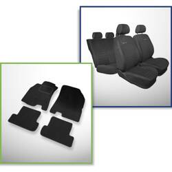 Set: velours automatten + op maat gemaakte autohoezen voor Renault Megane III Coupé, Estate, Hatchback (2008-2016) – Elegance P-4