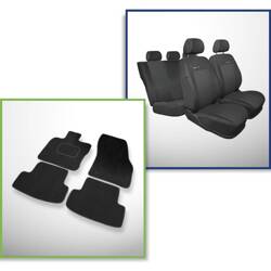 Set: velours automatten + op maat gemaakte autohoezen voor Skoda Karoq SUV (2017-....) – Elegance P-3