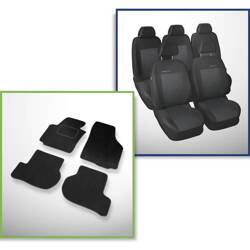 Set: velours automatten + op maat gemaakte autohoezen voor Skoda Yeti SUV (2009-2013) – Elegance P-3