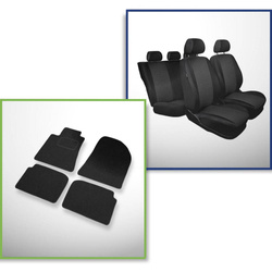 Set: vilt automatten + op maat gemaakte autohoezen voor Toyota Avensis II Stationwagen (2003-2008) – Practic