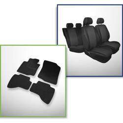 Set: vilt automatten + op maat gemaakte autohoezen voor Toyota Aygo Hatchback (2005-2014) – Practic