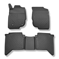 TPE automatten voor Toyota Hilux VII Pick-Up (2006-08.2016) - vloermatten - mattenset - Aristar - Cool liner - dubbele cabine