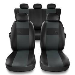 Universele autohoezen voor Alfa Romeo 145 (1994-2000) - autostoelhoezen - autostoelbeschermer set - Auto-Dekor - X-Line - grijs