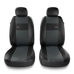 Universele autohoezen voor Alfa Romeo 147 (2000-2010) - autostoelhoezen - autostoelbeschermer set - Auto-Dekor - X-Line 1+1 - grijs