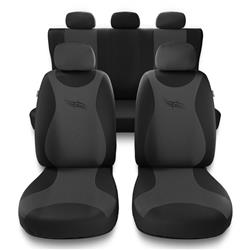 Universele autohoezen voor Alfa Romeo Giulietta (2010-2020) - autostoelhoezen - autostoelbeschermer set - Auto-Dekor - Turbo - donkergrijs