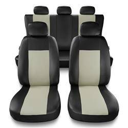 Universele autohoezen voor Audi A6 C4, C5, C6, C7, C8 (1994-2019) - autostoelhoezen - autostoelbeschermer set - Auto-Dekor - Comfort - beige