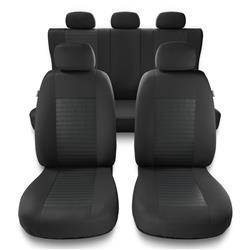 Universele autohoezen voor Chevrolet Kalos (2002-2019) - autostoelhoezen - autostoelbeschermer set - Auto-Dekor - Modern - MC-2 (grijs)