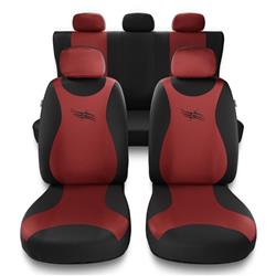 Universele autohoezen voor Chevrolet Lacetti (2004-2009) - autostoelhoezen - autostoelbeschermer set - Auto-Dekor - Turbo - rood