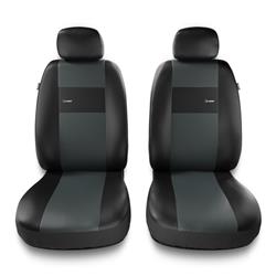 Universele autohoezen voor Citroen Berlingo I, II, III (1996-2019) - autostoelhoezen - autostoelbeschermer set - Auto-Dekor - X-Line 1+1 - grijs